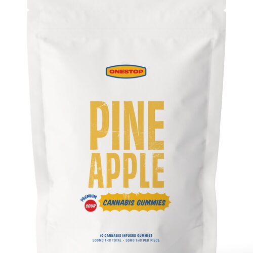 One Stop – Sour Pineapple THC Gummies 500mg