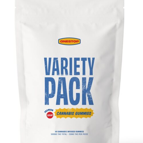 One Stop – Sour Variety Pack THC Gummies 500mg